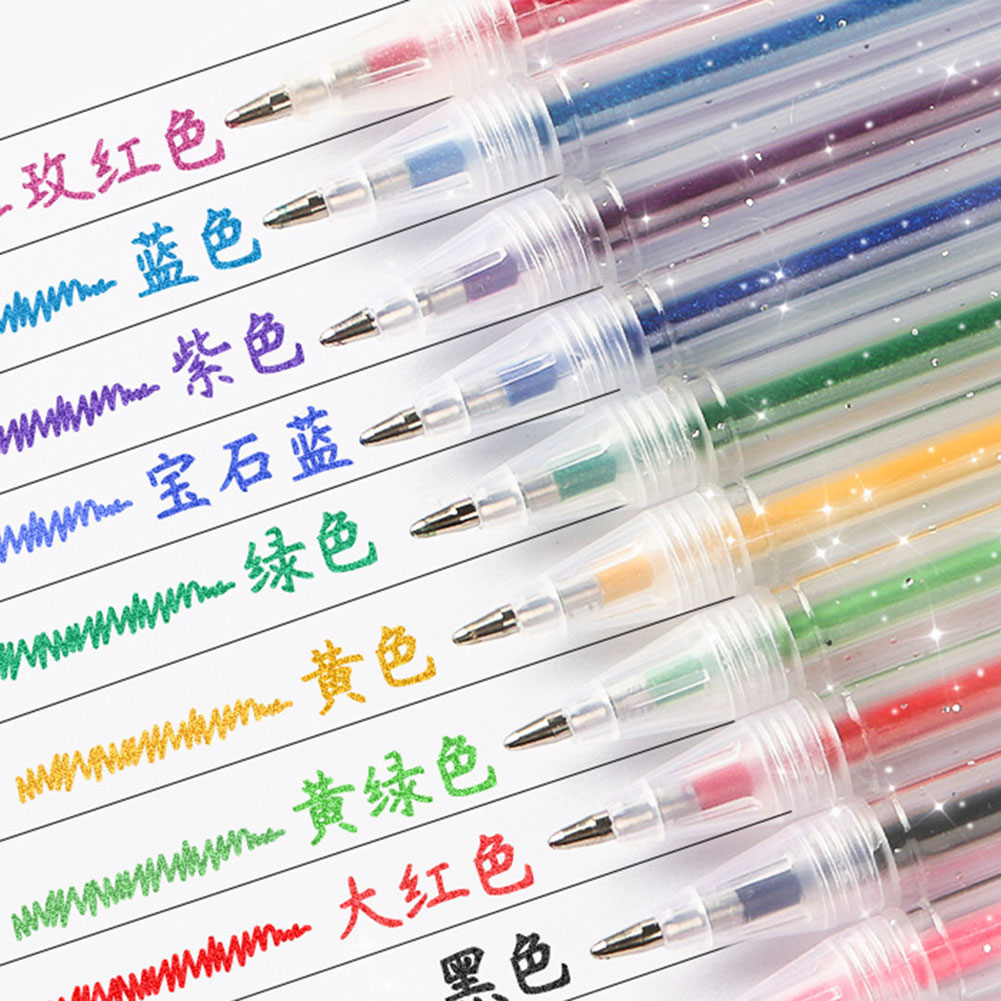 Gel Ink Pen Set - Tatil Hediyesi Olarak Verilecek Simli Jel