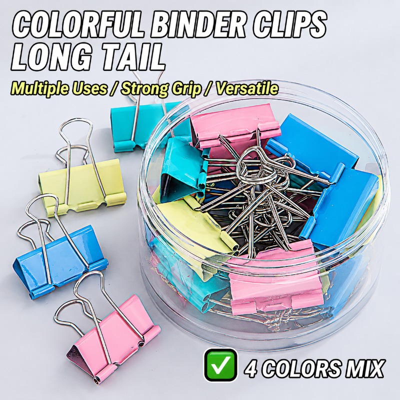 Renkli Metal Dosya Klipsleri,  - Binder Clip Assorted incelemesi ve fiyatı