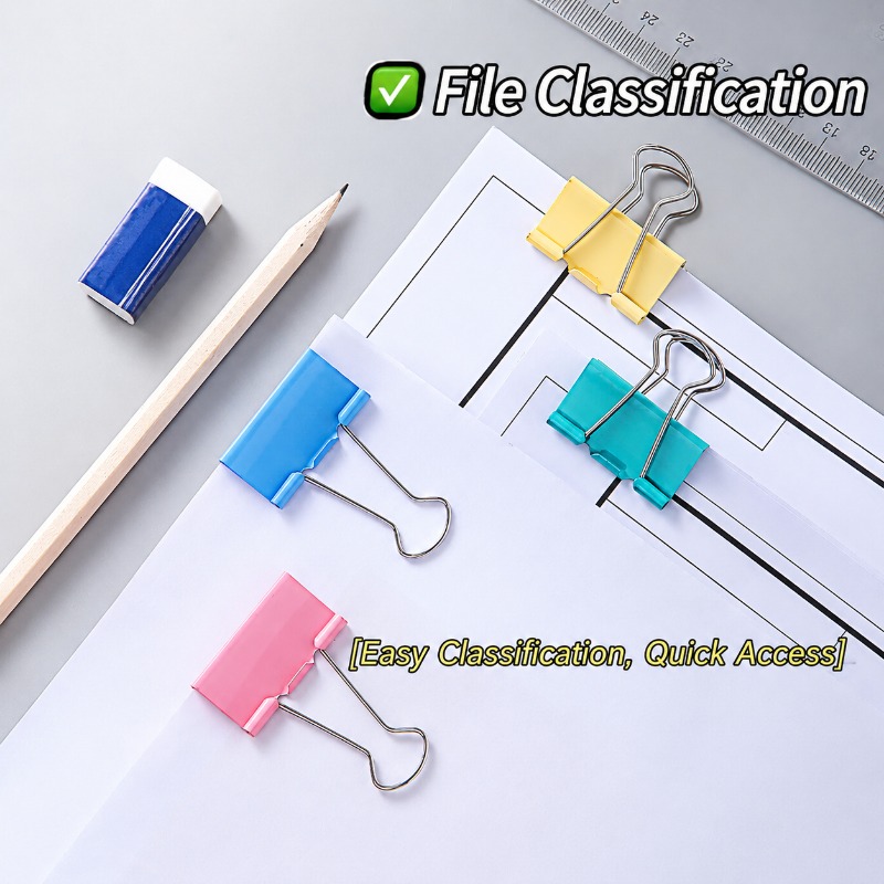 Renkli Metal Dosya Klipsleri,  - Binder Clip Assorted incelemesi ve fiyatı
