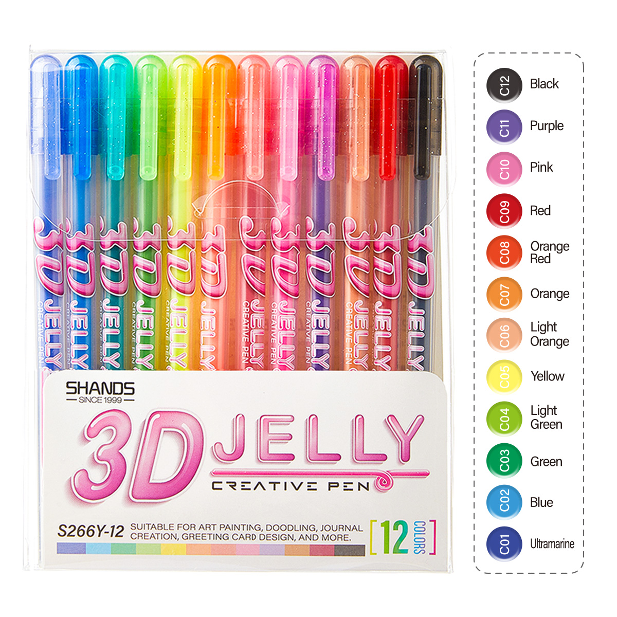 SHANDS 12PCS 3D Jöle Jel Kalem - Gel Ink Pen Set incelemesi ve fiyatı
