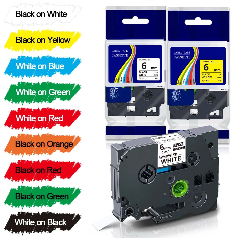 1 paket TZe211 Ptouch 6mm/0.24 - Label Printer Tape incelemesi ve fiyatı